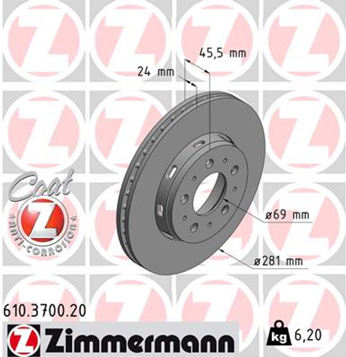 Coat Z Brake Rotor | ZIM610.3700.20