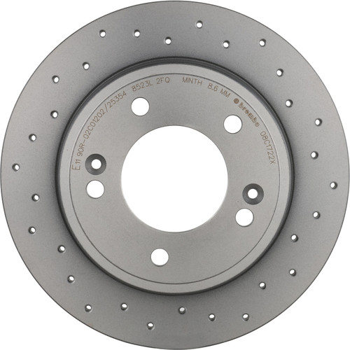 Premium UV Coated Rear Xtra Cross Drilled Rear Disc Brake Rotor | BBB08.C172.2X