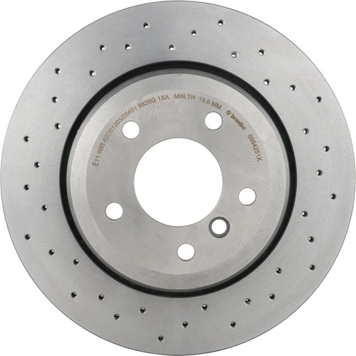 Premium UV Coated Xtra Cross Drilled Rear Disc Brake Rotor | BBB09.9425.1X