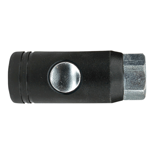 Coupler 1/4 Female Safety Black | TRU13-239