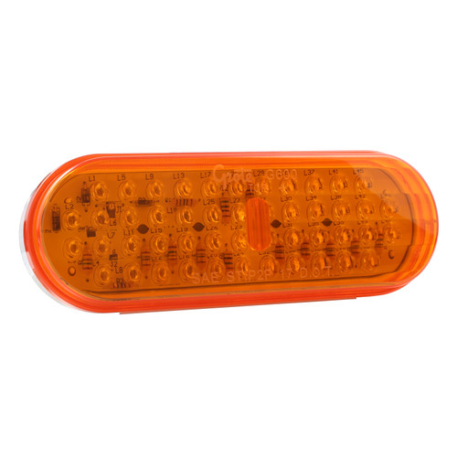 Hi Count® Oval LED Stop Tail Turn Light, Front or Rear Turn, Amber | GROG6003