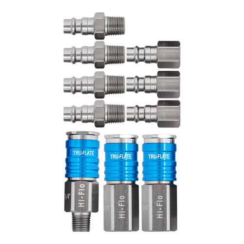 Plug/Coupler Set 1/4 Hi Flow 10Pc | TRU13-907