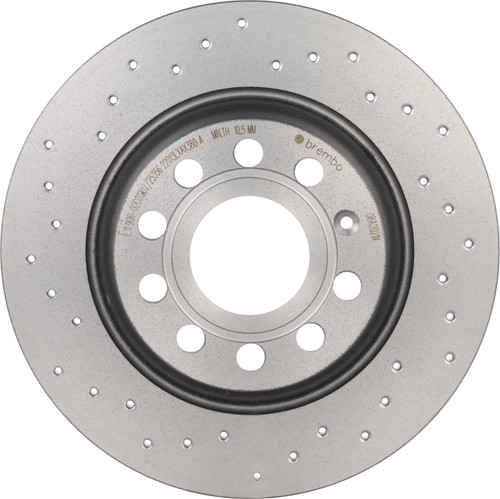 Premium UV Coated Rear Xtra Cross Drilled Rear Disc Brake Rotor | BBB08.A202.1X
