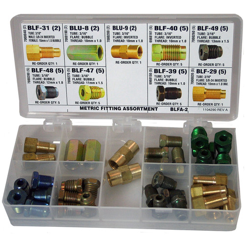 Metric Tube Nut, Union, Adapter Fitting Assortment, 9 SKU, BLFA-2 | AGSBLFA-2