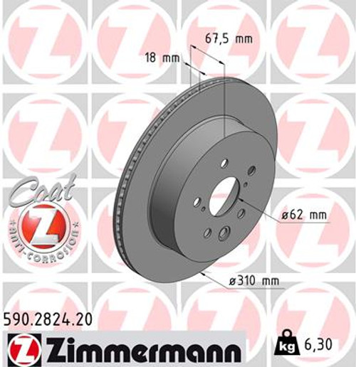 Coat Z Brake Rotor | ZIM590.2824.20