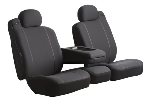 SP80 Series-Seat Protector Poly-Cotton Universal Fit Front Seat Cover-Black | 947SP83-2 BLACK