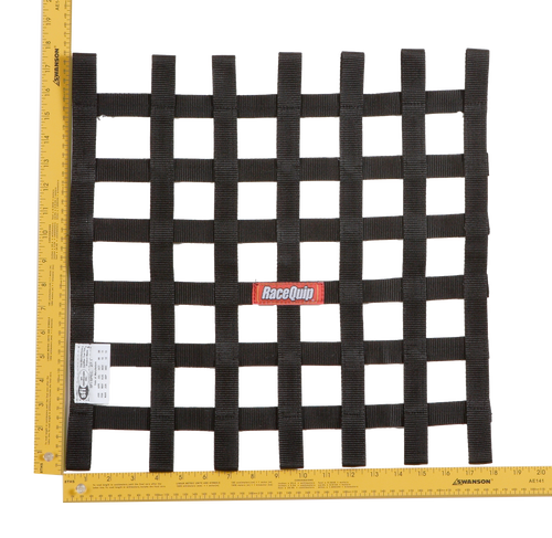 SFI 24.1 Ribbon-Style Race Car Window Net, Black - 18"x18" | 0RQ726003RQP