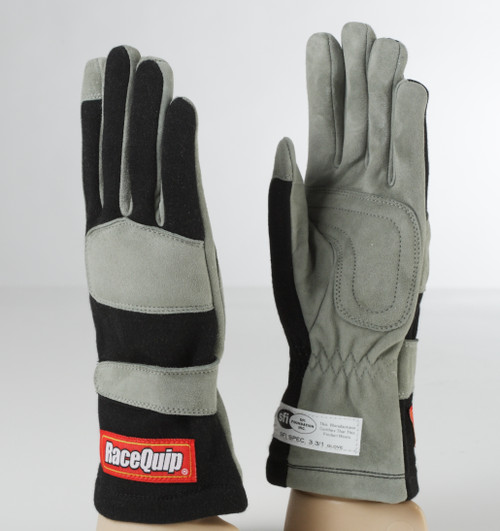 SFI-1 Single-Layer Racing Gloves (Black, Large) | 0RQ351005