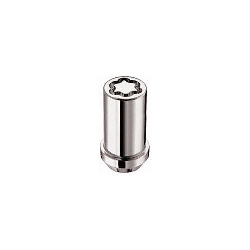 Chrome Tuner Style Cone Seat Wheel Lock Set (1/2-20 Thread Size) - Set of 4 Locks and 1 Key | 46225240