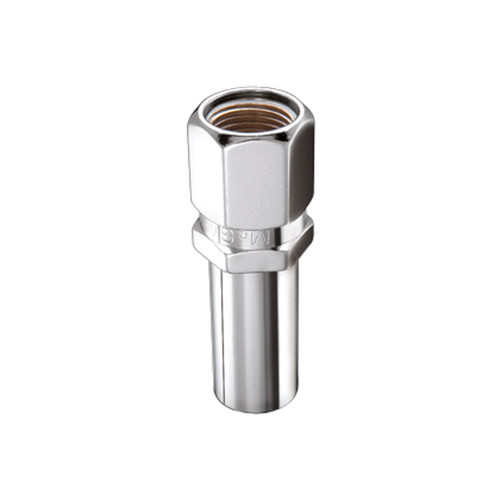 Lug Nut Set, Extra Long Racing, M12-1.50 (13/16" Hex) Chrome - (Qty 4 Lugs/4 Washers) | 46263002