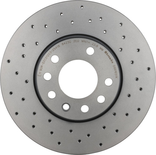 Premium UV Coated Xtra Cross Drilled Front Brake Rotor | BBB09.9165.1X