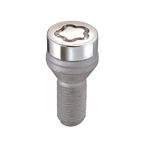 Chrome Bolt Style Cone Seat Wheel Lock Set (M14 x 1.5) - Set of 4 Locks and 1 Key | 46227181