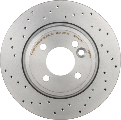 Premium UV Coated Xtra Cross Drilled Front Brake Rotor | BBB09.8655.1X