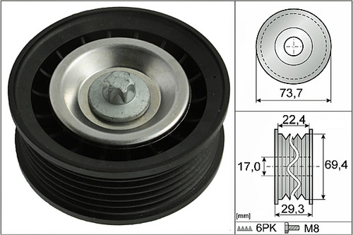 Accessory Drive Belt Idler Pulley | INAFP0784
