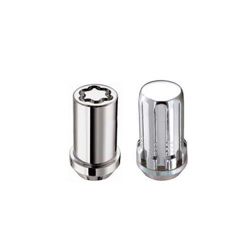Chrome SplineDrive 5 Lug Wheel Installation Kit (1/2-20 Thread Size); Set of 16 Lug Nuts, 1 Installation Tool, 4 Wheel Locks, 1 Key, Key Storage Pouch | 46265540