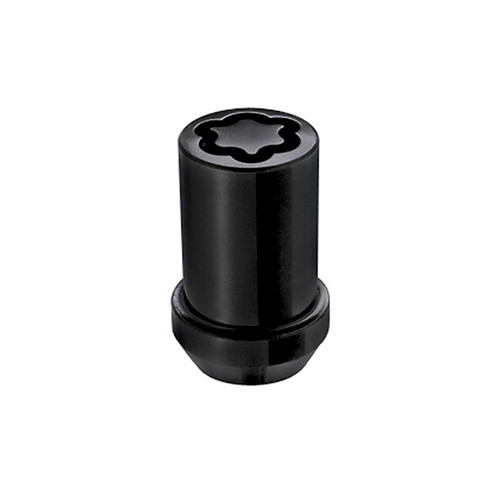 Black Tuner Style Cone Seat Wheel Lock Set (M12 x 1.5 Thread Size) - Set of 4 Locks and 1 Key | 46225357