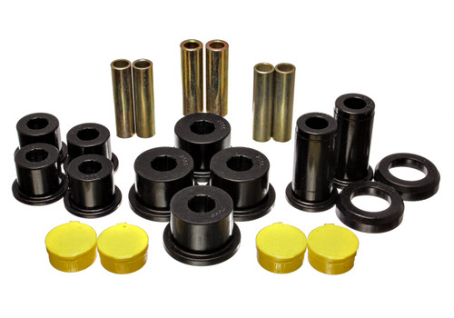 Leaf Spring Bushing Set, Black, Rear, Main Eye OD 2.5", Performance Polyurethane | 3063.2142G