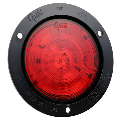 SuperNova® 4" Full-Pattern LED Stop Tail Turn Light, STT, Black Theft-Resistant Flange, Male Pin | GRO53182