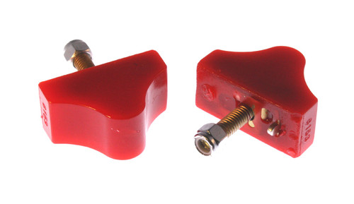 Universal Bump Stop Set, Red, Single Hump Early GM Style, H-1 11/16", L-2.5", W-1 1/8", Incl. 2 Per Set, Performance Polyurethane | 3069.9154R