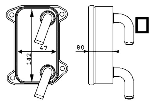 Oil Cooler Volvo S40/V40 Old Style 00-04 | MAHCLC 40 000P