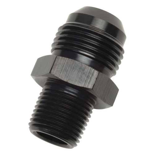 8AN Straight Flare To 1/4" Pipe Adapter Fitting With Black Finish | RUS660473