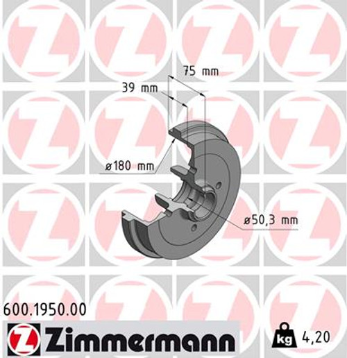 Coat Z Brake Drum | ZIM600.1950.00