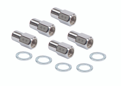 Mag Competition Wheel Lug Nut Kit 1/2"-20", 13/16" Hex, Chrome - 5/Set | MRG4301G