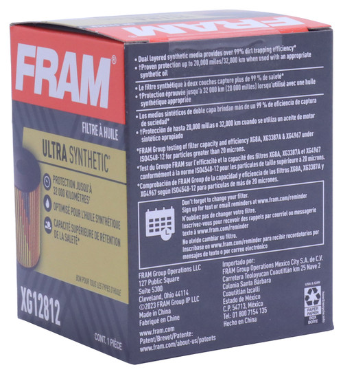Ultra Synthetic Oil Filter Cartridge | FRMXG12812
