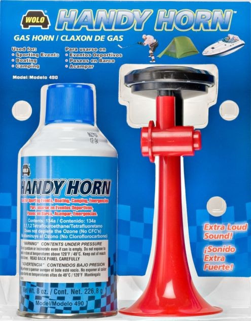 HANDY HORN- Hand Held Gas Air Horn with a 8oz. Safety Can of Environmentally Safe Gas | WOL490