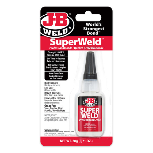SuperWeld High Strength Instant Adhesive - Strength 3500 PSI - 20g | 45J33120CAN