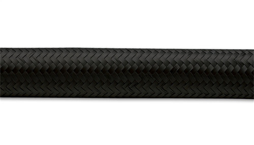 Nylon Braided Flex Hose, Size: -20AN, Hose ID 1.125in., 2ft. Roll, Black | VIB11965