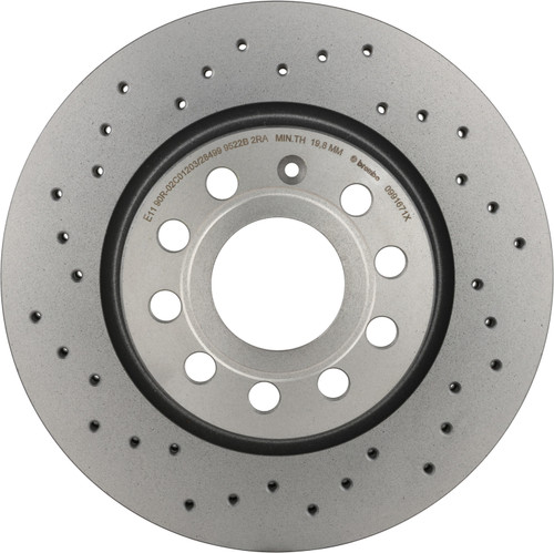 Premium UV Coated Xtra Cross Drilled Front Brake Rotor | BBB09.9167.1X