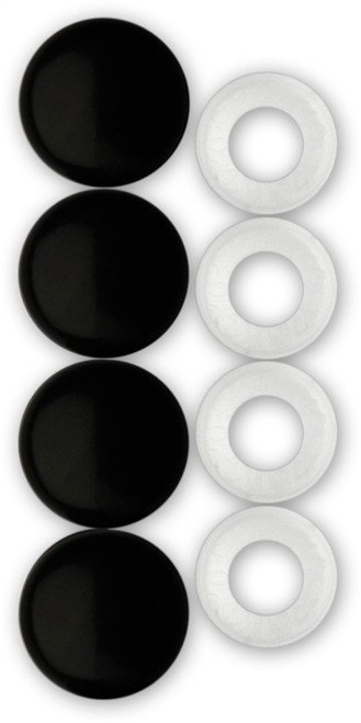 Black Fastener Caps (4pc) | CAC82650