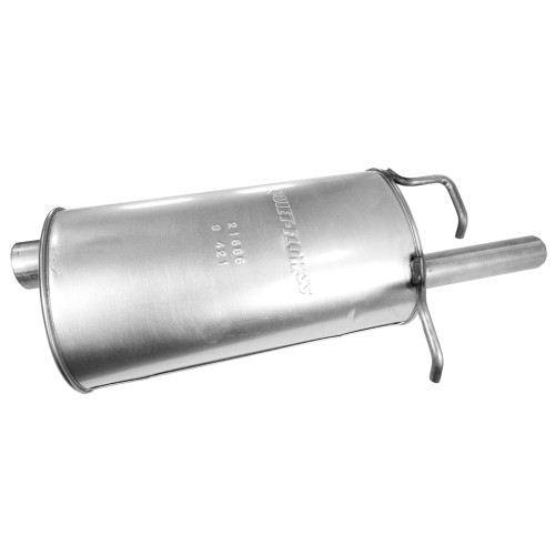 Quiet-Flow SS Direct Fit Exhaust Muffler 2.25" Inlet (ID) 2" Outlet (OD) | WEX21686