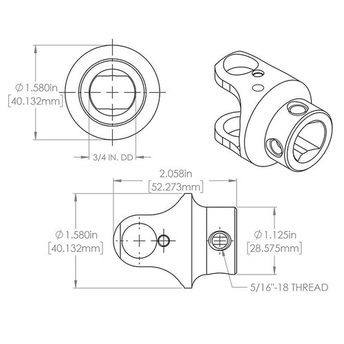 Universal Billet-Joint : 1 -48 X 3/4 DD | FLAFR1712DD