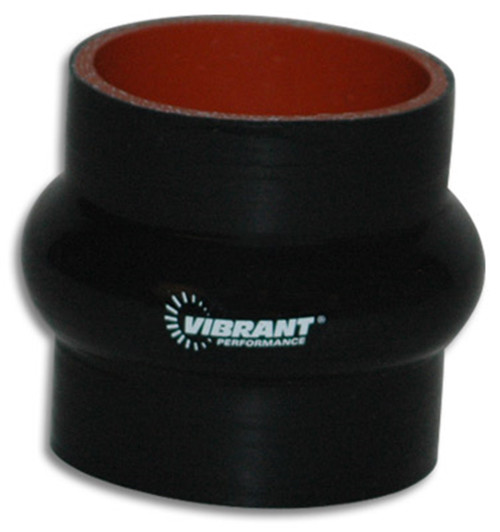 4 Ply Hump Hose, 2" I.D. x 3" Long - Black | VIB2730
