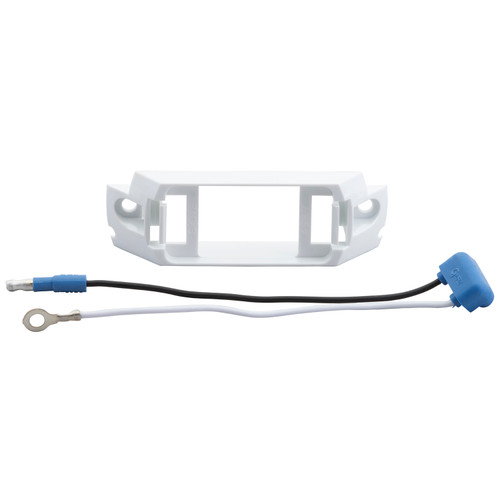 Rail-Mount Bracket For Small Rectangular Lights, White Kit (42131 + 67050) | GRO43370