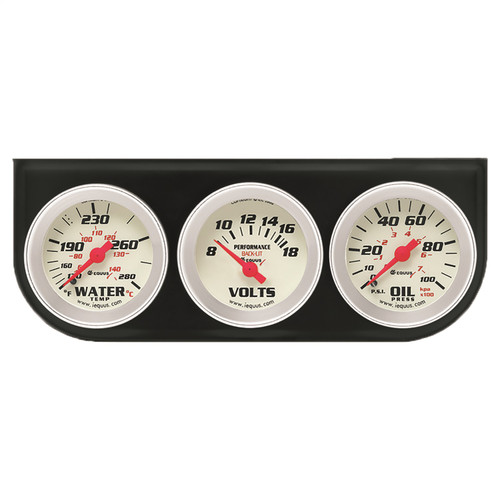 Gauge, Console, 2", 270 Sweep, Mech, White, Silver, 8000 Series | EQG8200