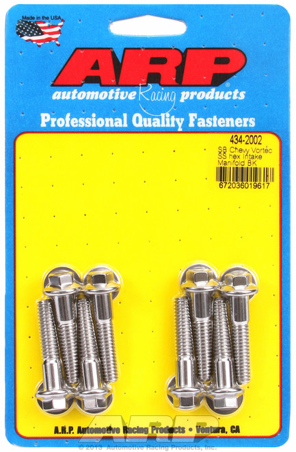 Vortec Stainless Steel hex intake manifold bolt kit | 913434-2002