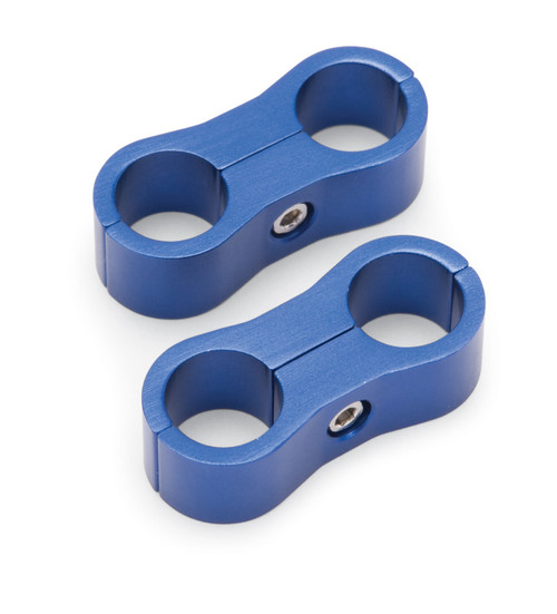 6AN Aluminum Hose Separator For Two 6AN Size Tubing With Blue Finish - Pair | RUS654302