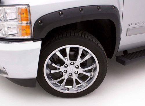 Rivet Style Fender Flare Set - Front and Rear, Smooth, 4-Piece Set | LNDRX106S