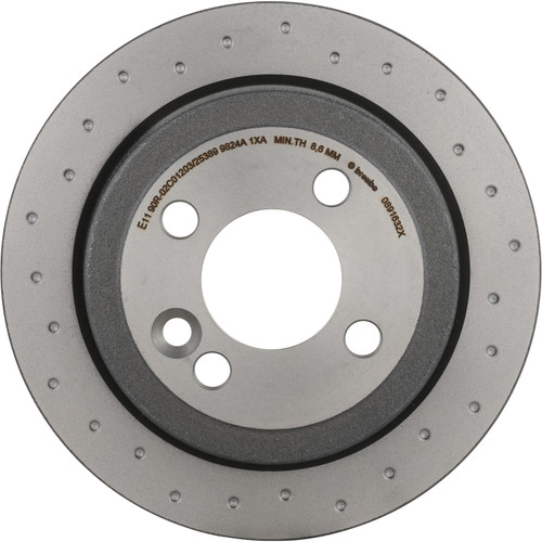 Premium UV Coated Rear Xtra Cross Drilled Rear Disc Brake Rotor | BBB08.9163.2X
