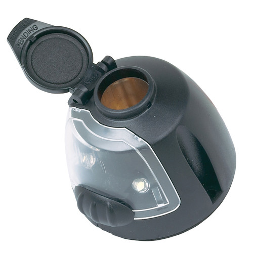 12-Volt Power Socket, 12 Volt Power Supply Connector, Flush-Mount Design Requires No Drilling, Provides LED Utility Light | HOP55120