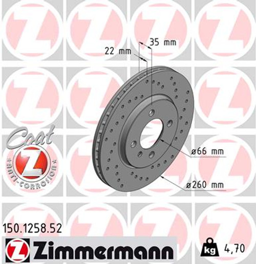 Sport Coat Z Brake Rotor | ZIM150.1258.52
