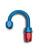 8AN ProClassic Swivel 180 Degree Tight 3/4" Radius Hose End With Endura Finish | RUS613511