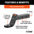 Dual-Length Ball Mount (2" Shank, 7,500 lbs., 4" Drop, 8-1/8" or 11-1/8" Long) | CRT45230