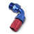 6AN 90 Degree Radius Port Hose End To 9/16"-18 O-Ring Boss With Red/Blue Finish | RUS612460