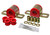 Sway Bar Bushing Set, Red, Rear, Bar Dia. 24mm, Incl. Sway Bar End Links/New Brackets, Performance Polyurethane | 3063.5151R