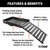 50" x 30" Black Aluminum Hitch Cargo Carrier with Ramp (Folding 2" Shank) | CRT18112