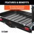 50" x 30" Black Aluminum Hitch Cargo Carrier with Ramp (Folding 2" Shank) | CRT18112